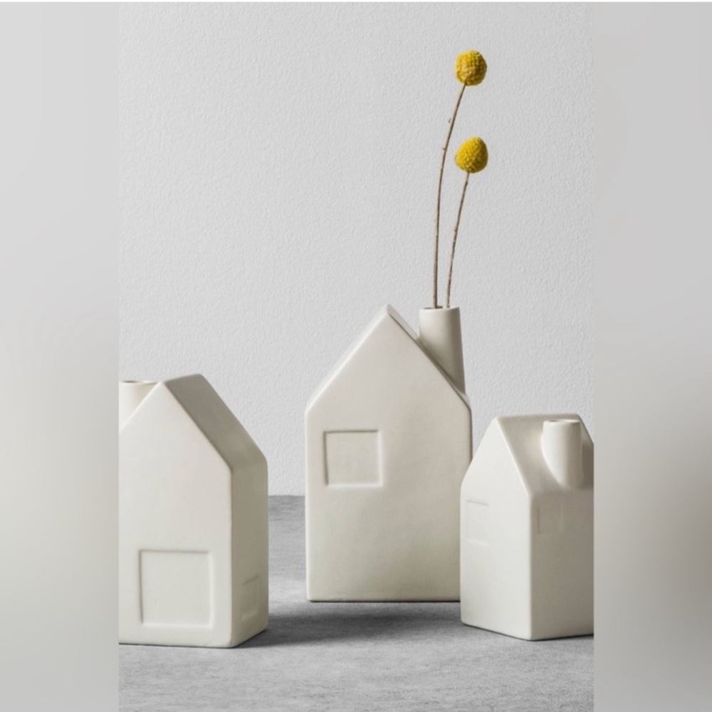 Hearth & Hand Cream House Bud Vases Set of 3